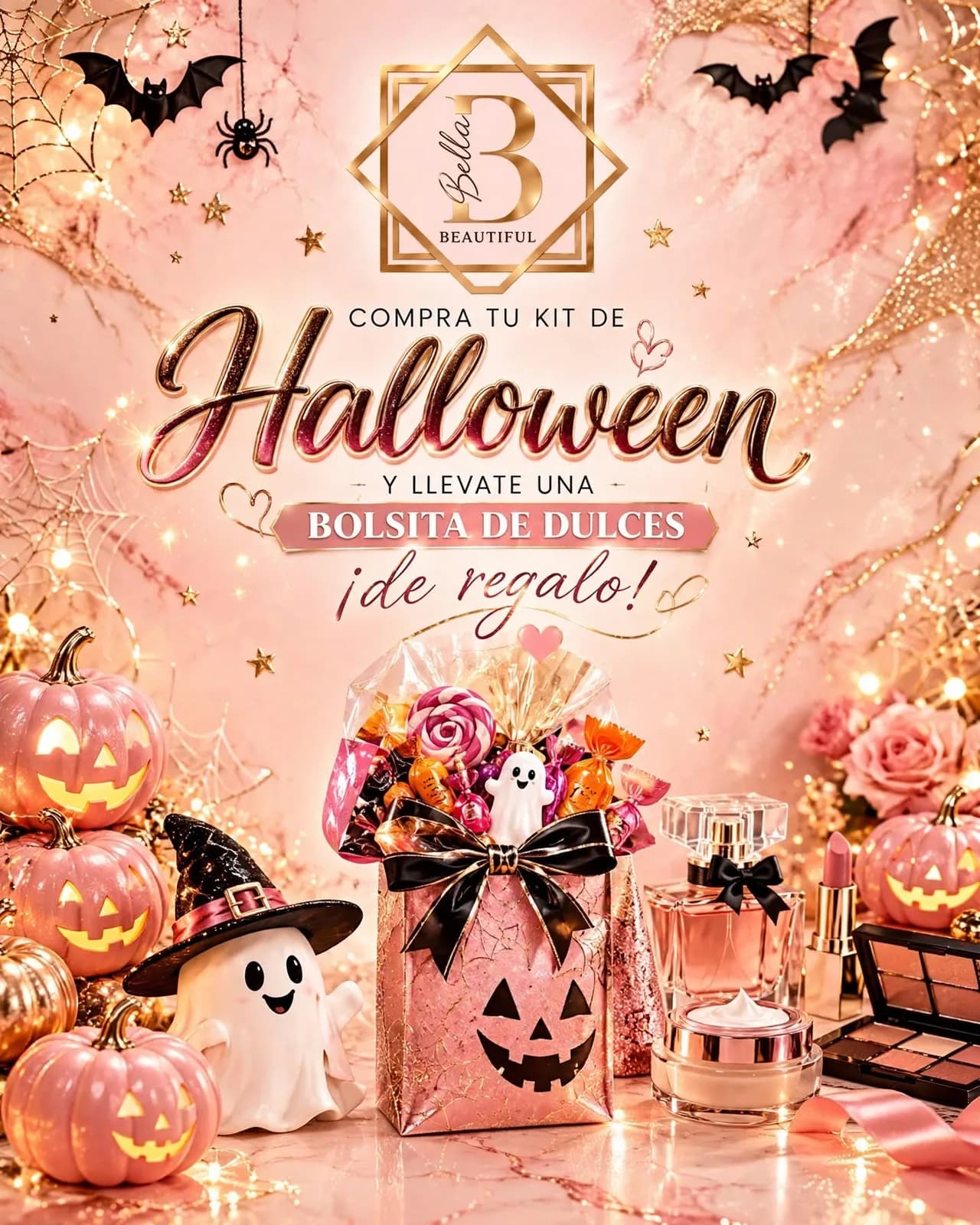 Bodegón editorial de productos Bella Beautiful en oferta