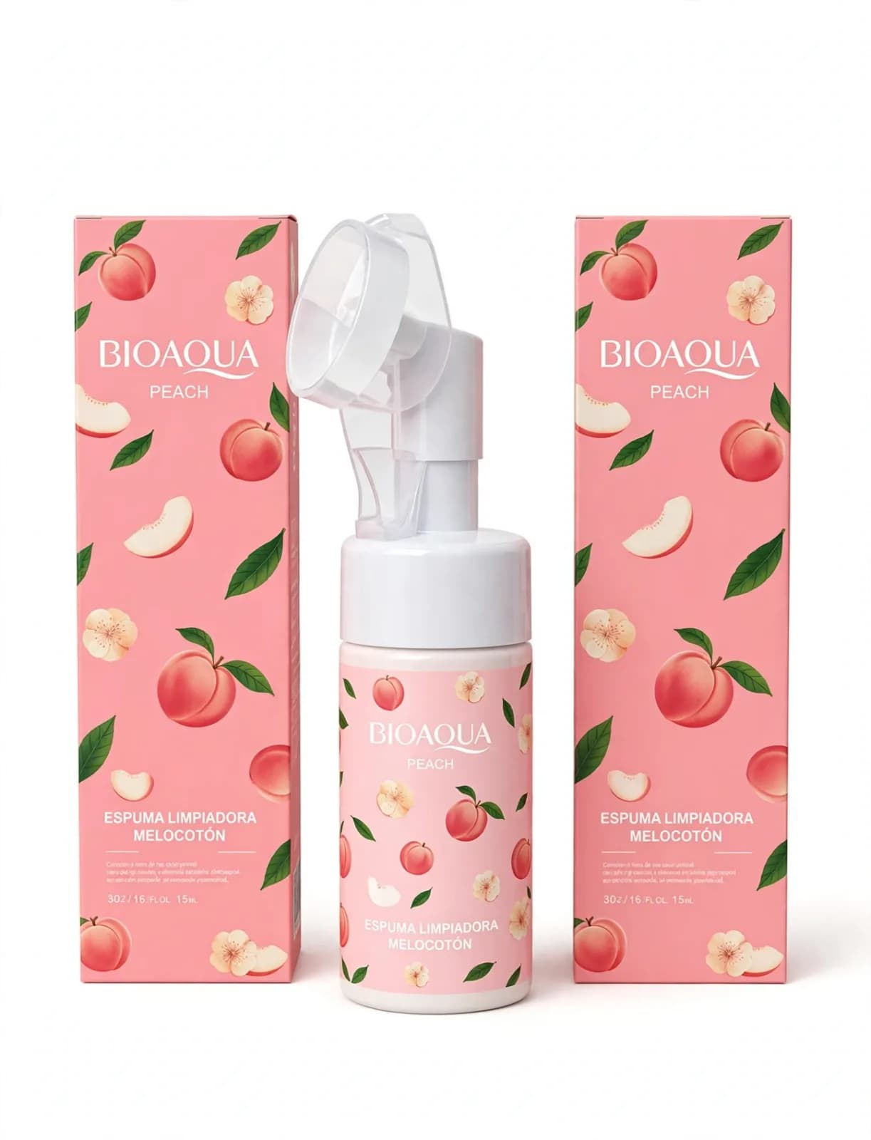 Jabon Facial Con Cepillo Siliconado De Durazno