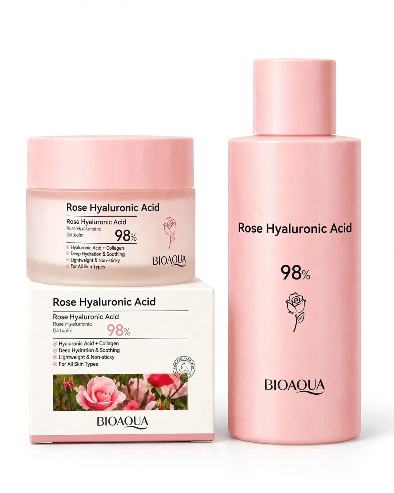 Crema Facial Hidratante De Rosas Y Acido Hialuronico