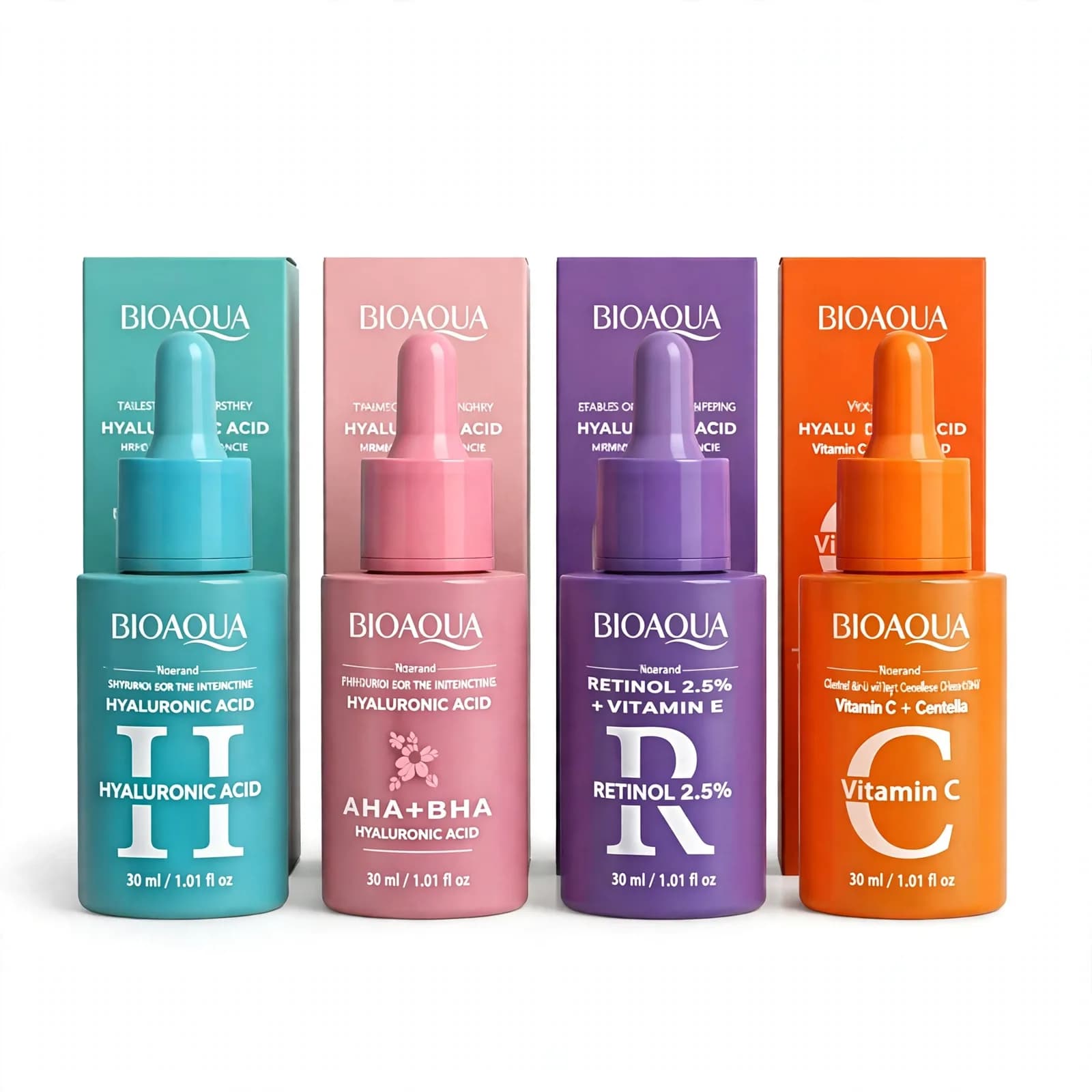 Kit X 4 Vitamina C, Retinol, Acido Hialuronico Y Niacinamida