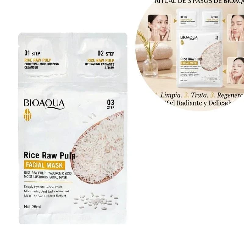 Mascarilla De Arroz 3 Pasos