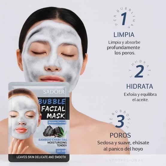Mascarilla Velo De Bamboo Y Carbon Activo